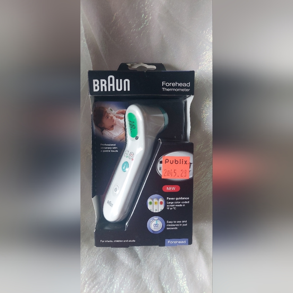 NEW! Forehead thermometer.